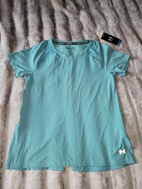 NWT Women's Under Armour Teal Short Sleeve Iso-chill Tee
